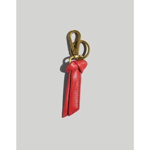 Madewell Scarlet Red Knotted Leather Key Fob